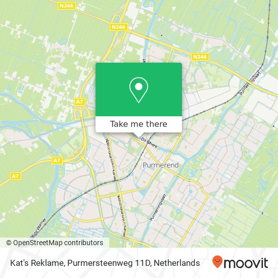 Kat's Reklame, Purmersteenweg 11D kaart