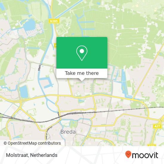 Molstraat, 4826 Breda kaart