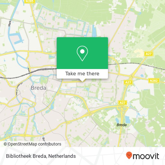 Bibliotheek Breda kaart