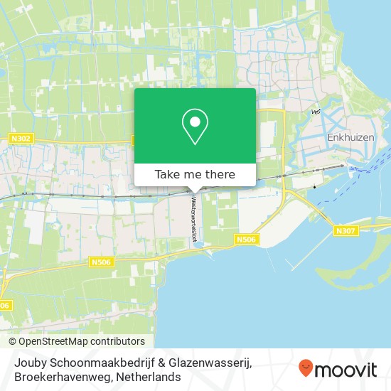 Jouby Schoonmaakbedrijf & Glazenwasserij, Broekerhavenweg kaart