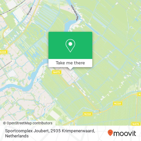 Sportcomplex Joubert, 2935 Krimpenerwaard kaart