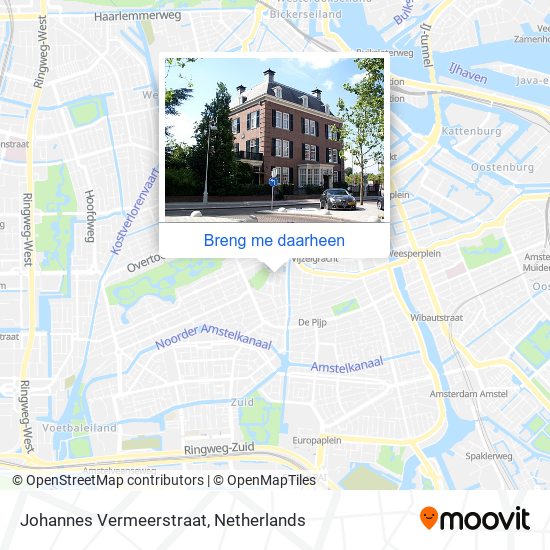Johannes Vermeerstraat kaart
