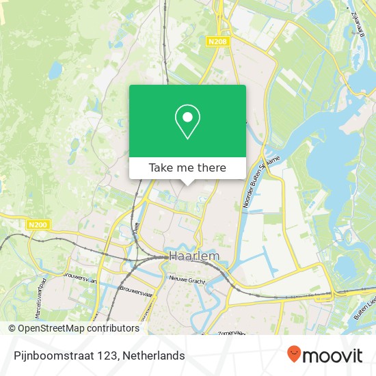 Pijnboomstraat 123, 2023 VR Haarlem kaart
