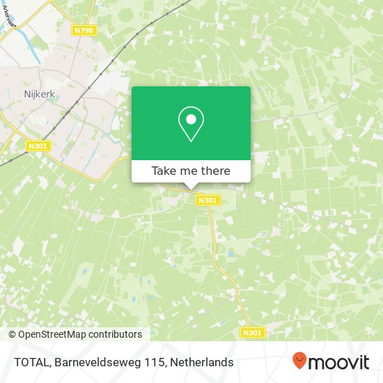 TOTAL, Barneveldseweg 115 kaart