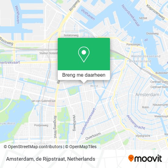 Amsterdam, de Rijpstraat kaart