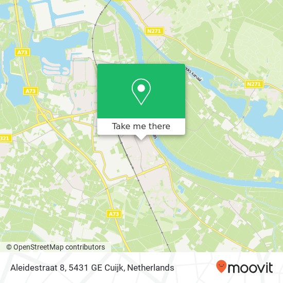 Aleidestraat 8, 5431 GE Cuijk kaart