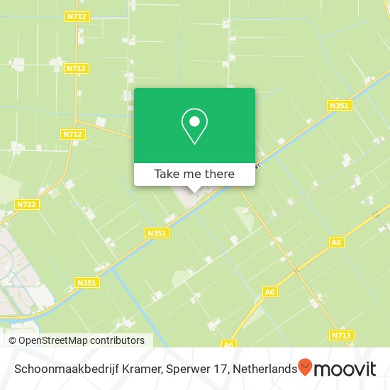 Schoonmaakbedrijf Kramer, Sperwer 17 kaart