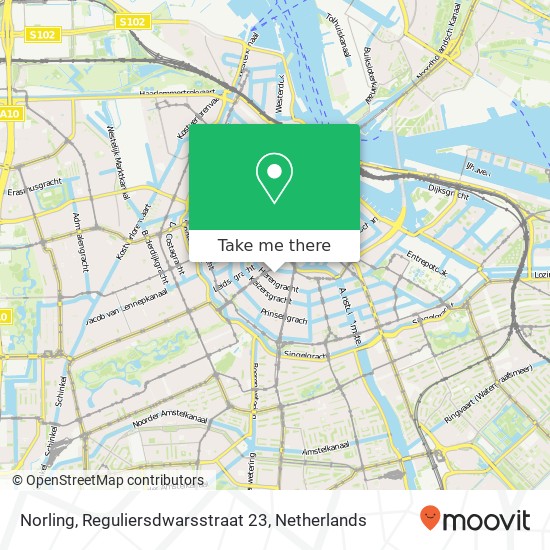 Norling, Reguliersdwarsstraat 23 kaart