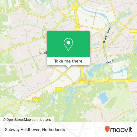 Subway Veldhoven, Kempenbaan 1 kaart