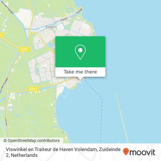 Viswinkel en Traiteur de Haven Volendam, Zuideinde 2 kaart