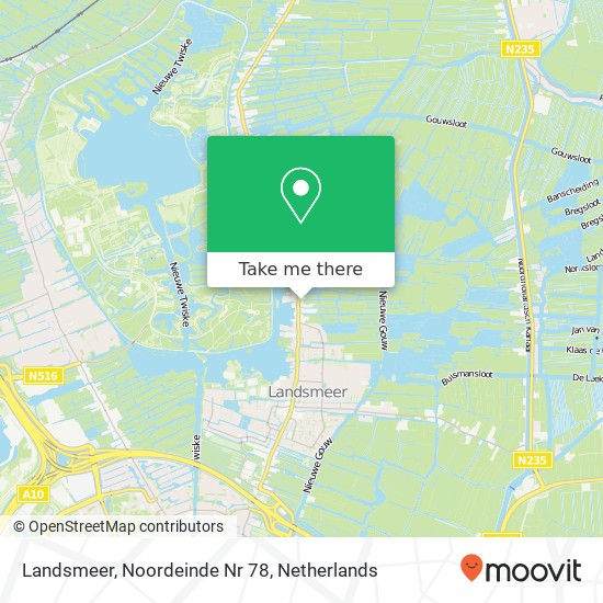 Landsmeer, Noordeinde Nr 78 kaart