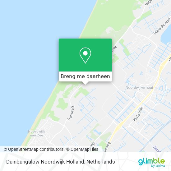 Duinbungalow Noordwijk Holland kaart