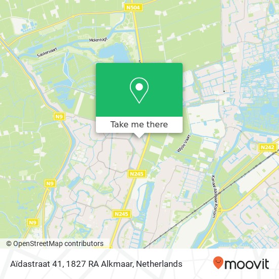 Aïdastraat 41, 1827 RA Alkmaar kaart