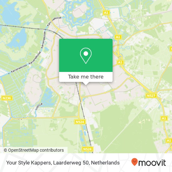 Your Style Kappers, Laarderweg 50 kaart