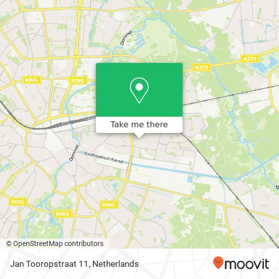 Jan Tooropstraat 11, 5642 AJ Eindhoven kaart