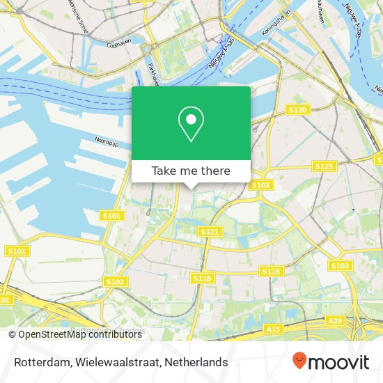 Rotterdam, Wielewaalstraat kaart