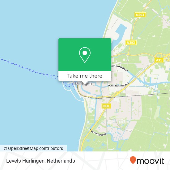 Levels Harlingen, Grote Bredeplaats 24 kaart