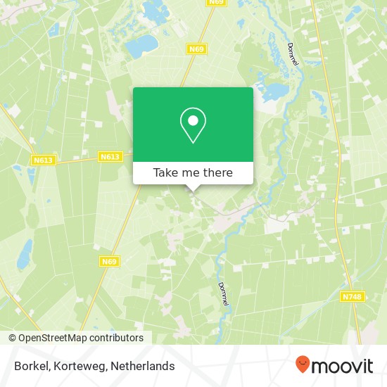 Borkel, Korteweg kaart