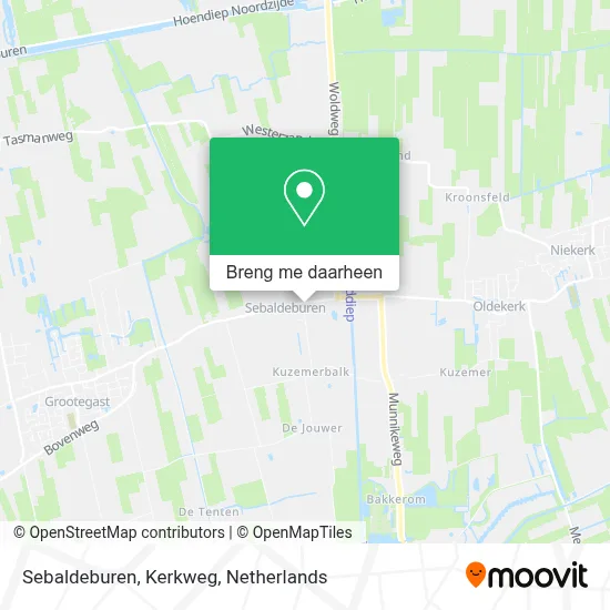 Sebaldeburen, Kerkweg kaart