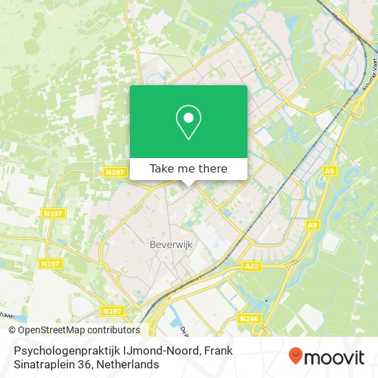 Psychologenpraktijk IJmond-Noord, Frank Sinatraplein 36 kaart