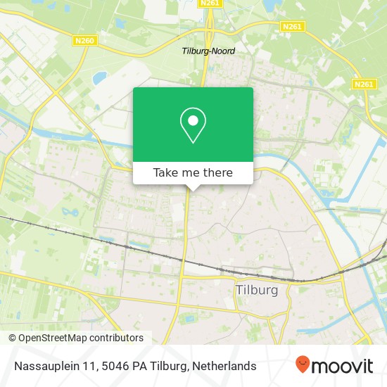 Nassauplein 11, 5046 PA Tilburg kaart