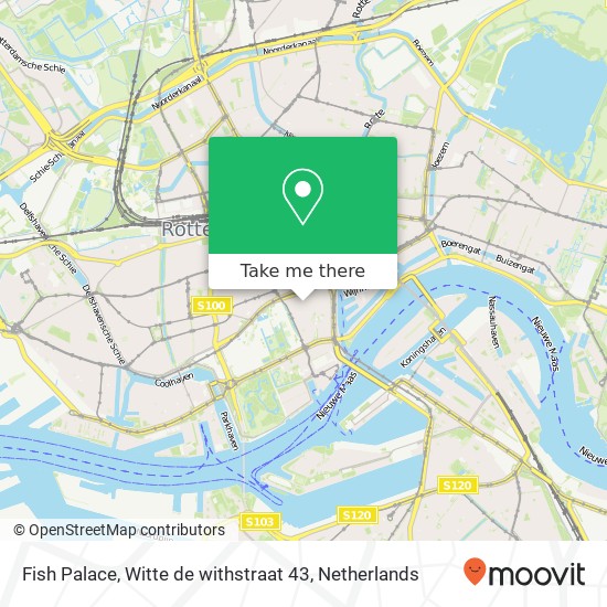 Fish Palace, Witte de withstraat 43 kaart