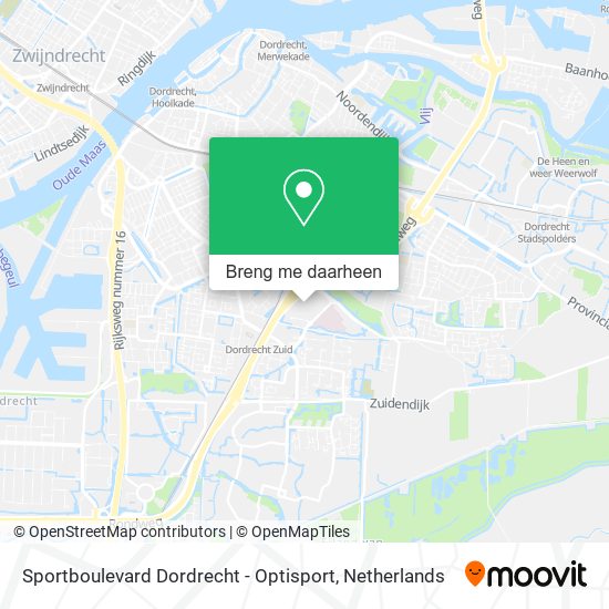 Sportboulevard Dordrecht - Optisport kaart