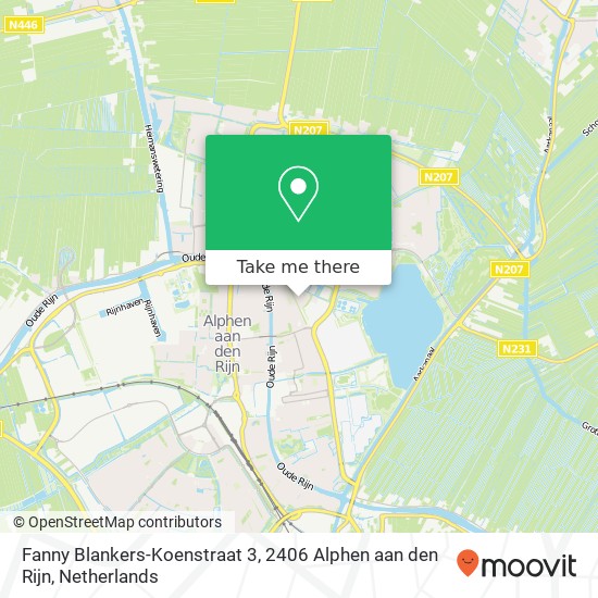 Fanny Blankers-Koenstraat 3, 2406 Alphen aan den Rijn kaart