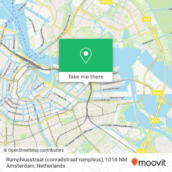 Rumphiusstraat (conradstraat rumphius), 1018 NM Amsterdam kaart