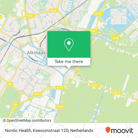 Nordic Health, Keesomstraat 12D kaart