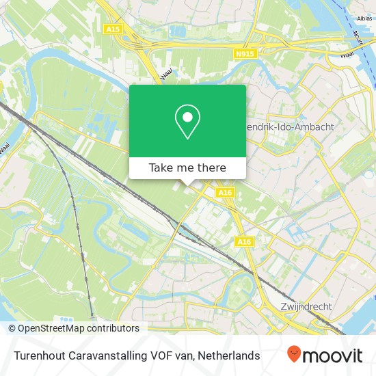 Turenhout Caravanstalling VOF van kaart