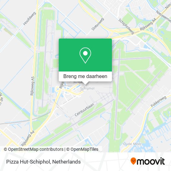 Pizza Hut-Schiphol kaart