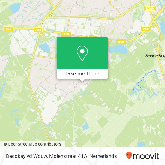 Decokay vd Wouw, Molenstraat 41A kaart