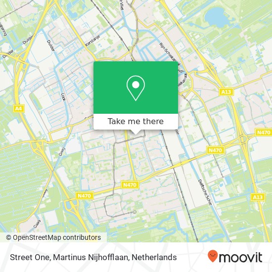 Street One, Martinus Nijhofflaan kaart