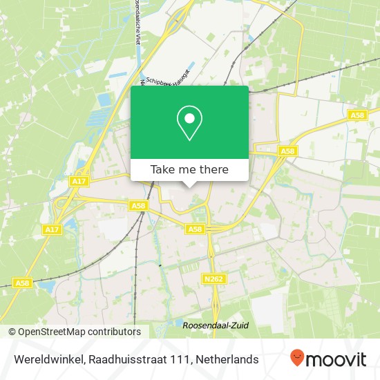 Wereldwinkel, Raadhuisstraat 111 kaart