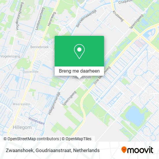 Zwaanshoek, Goudriaanstraat kaart