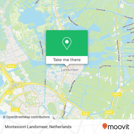 Montessori Landsmeer, Dorpsstraat 36 kaart