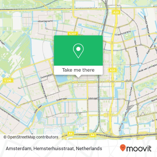 Amsterdam, Hemsterhuisstraat kaart