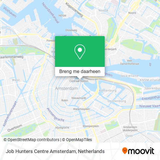 Job Hunters Centre Amsterdam kaart