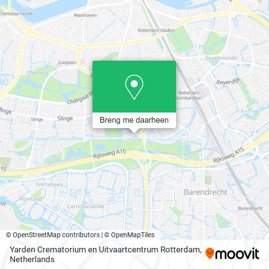 Yarden Crematorium en Uitvaartcentrum Rotterdam kaart