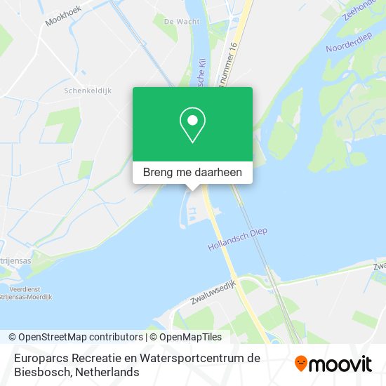 Europarcs Recreatie en Watersportcentrum de Biesbosch kaart