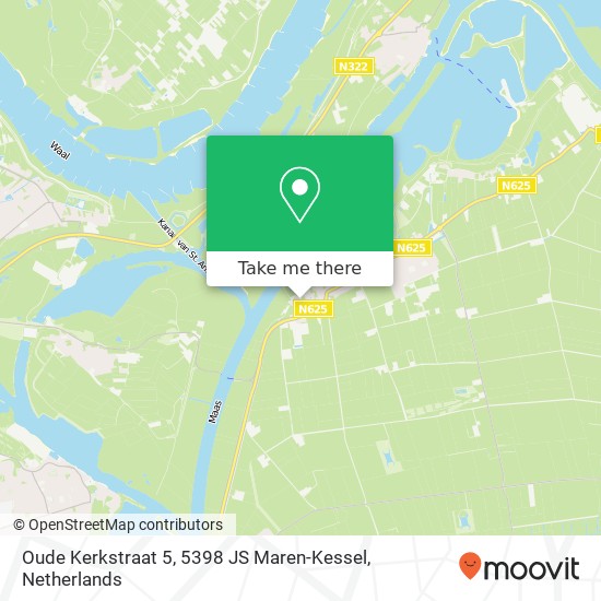 Oude Kerkstraat 5, 5398 JS Maren-Kessel kaart