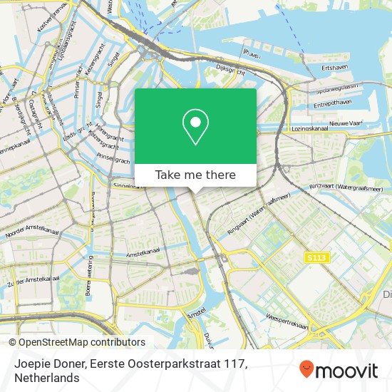 Joepie Doner, Eerste Oosterparkstraat 117 kaart