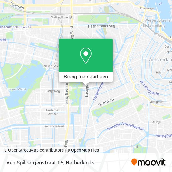 Van Spilbergenstraat 16 kaart