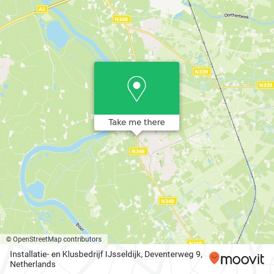 Installatie- en Klusbedrijf IJsseldijk, Deventerweg 9 kaart