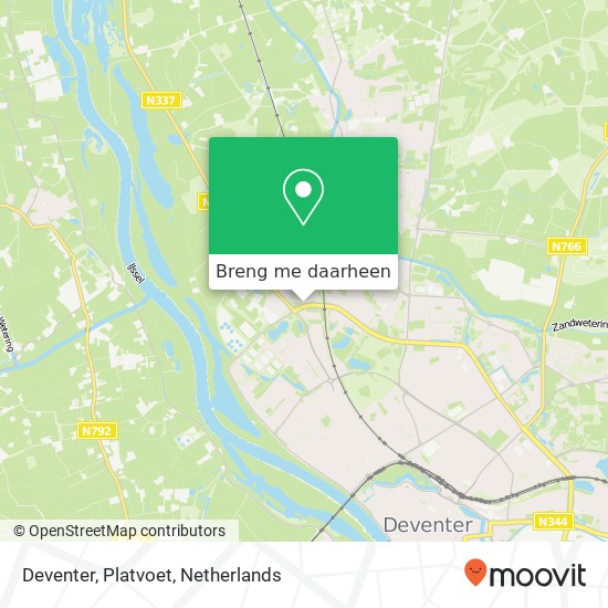 Deventer, Platvoet kaart