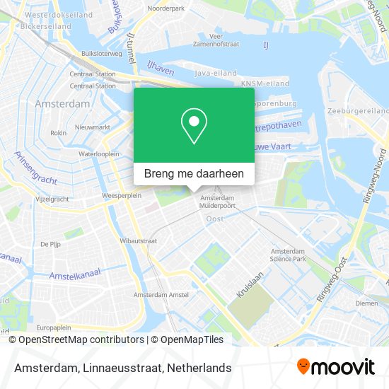 Amsterdam, Linnaeusstraat kaart