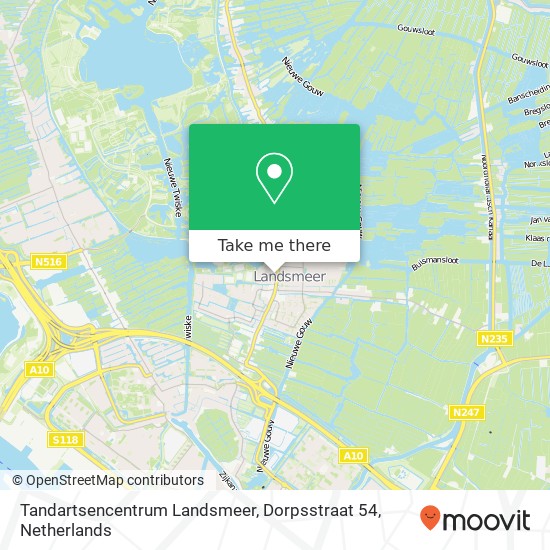 Tandartsencentrum Landsmeer, Dorpsstraat 54 kaart