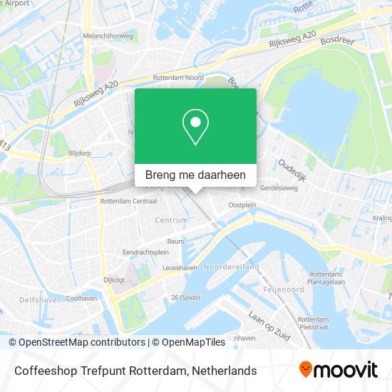 Coffeeshop Trefpunt Rotterdam kaart