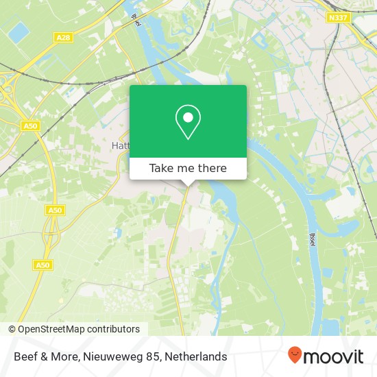 Beef & More, Nieuweweg 85 kaart